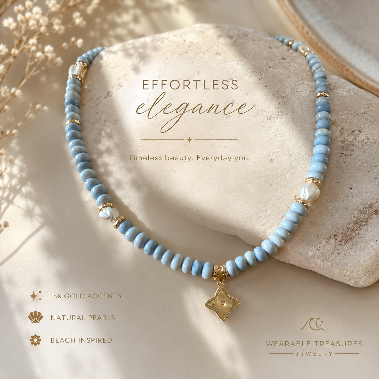 Blue Moonstone Necklace
