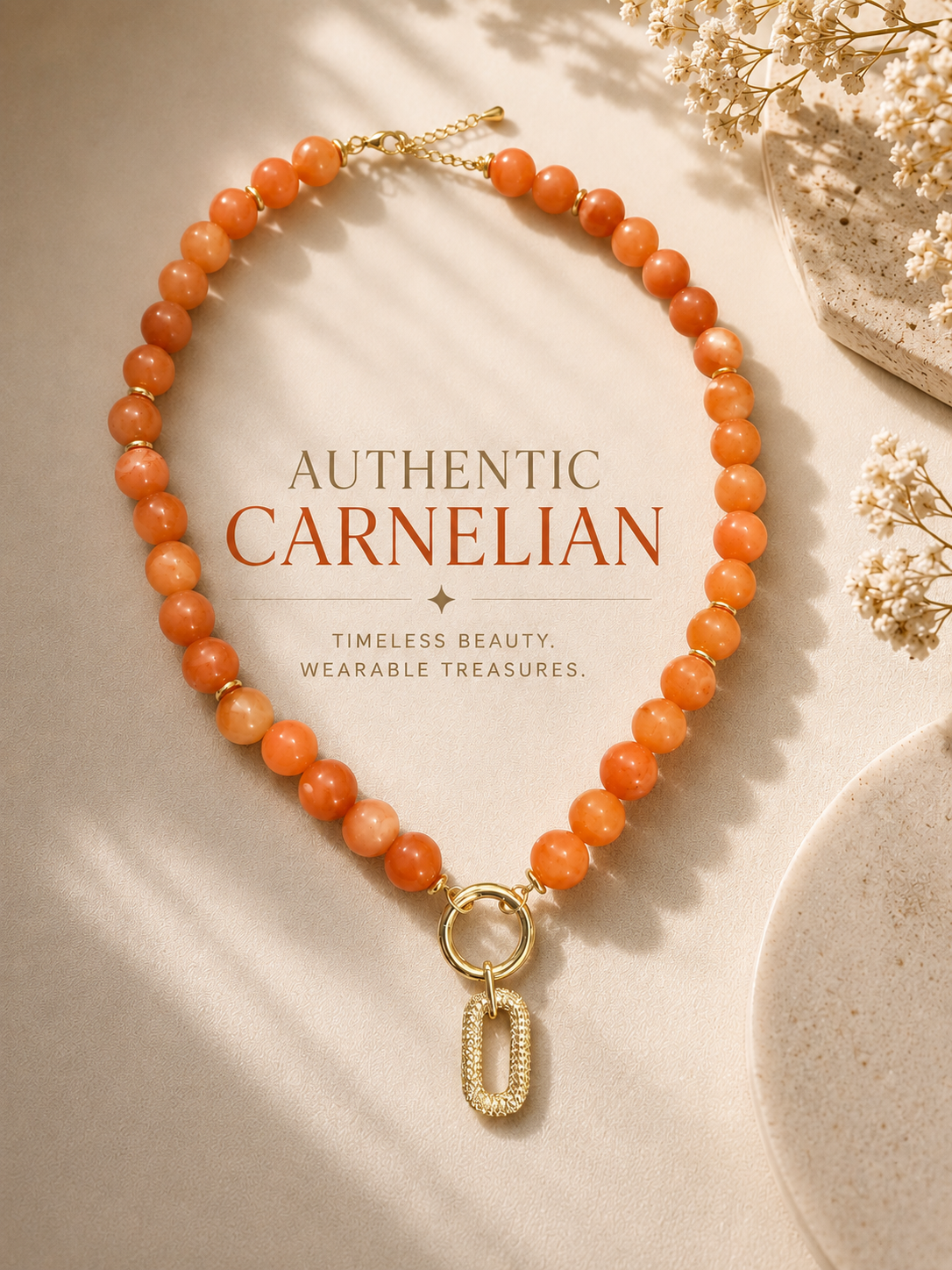 Cute Carnelian Necklace