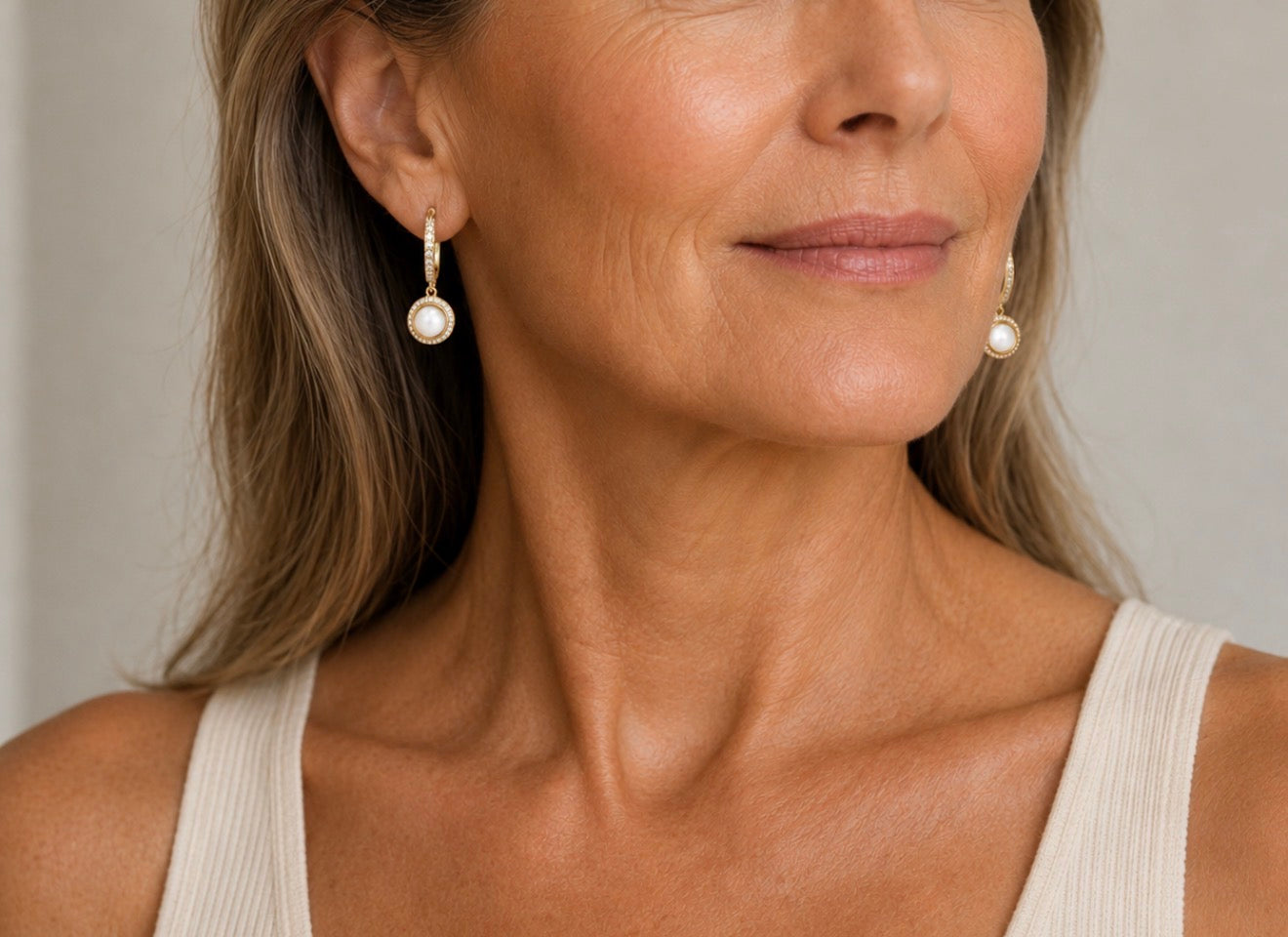 White Quartz Earrings