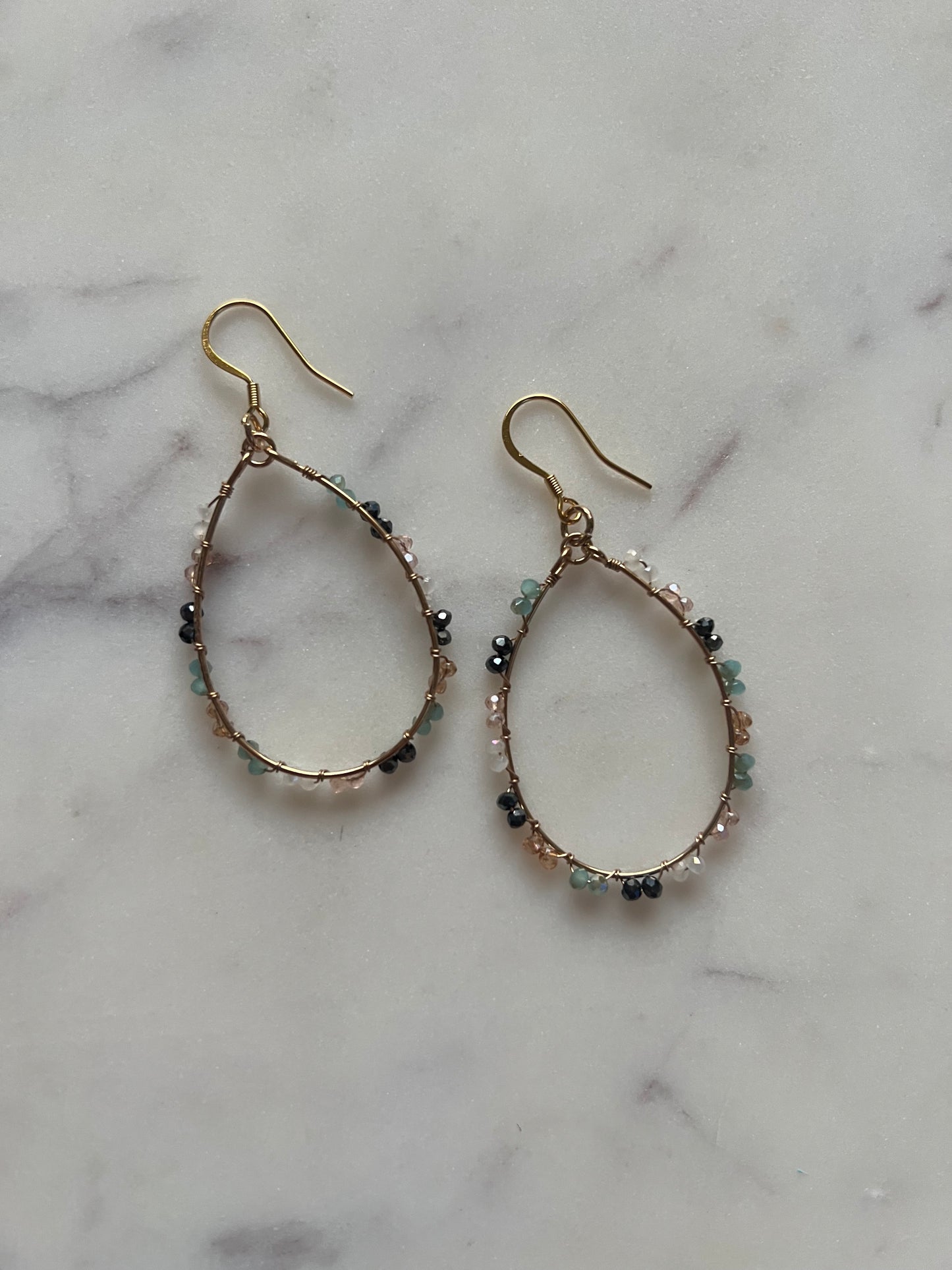 Hanging Glass Bead Earrings