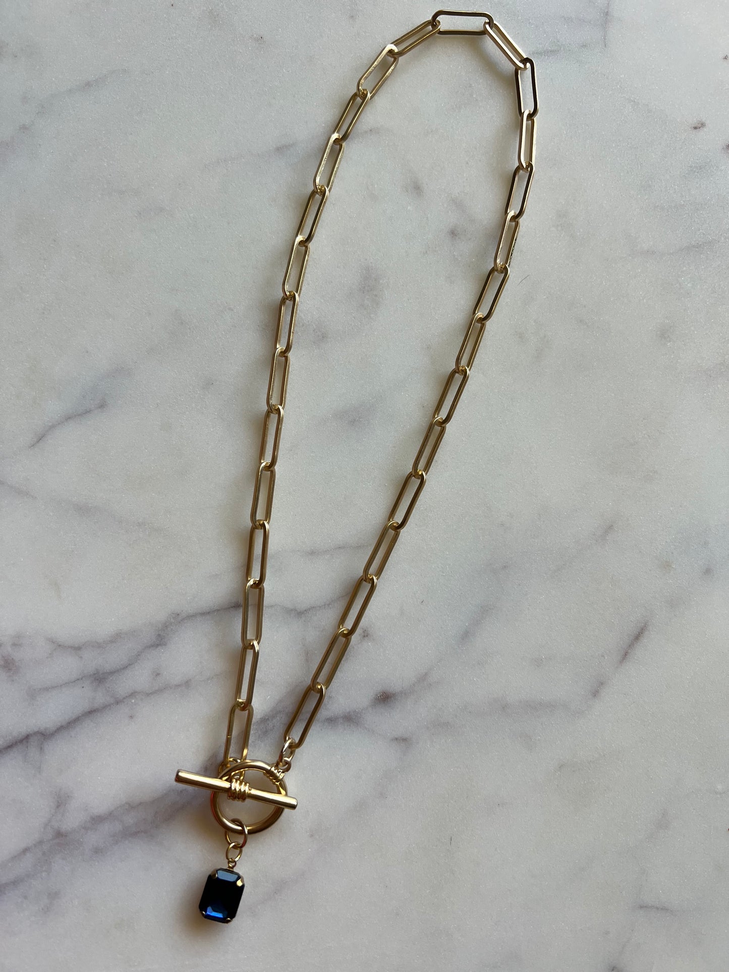 Sapphire Toggle Neckalce