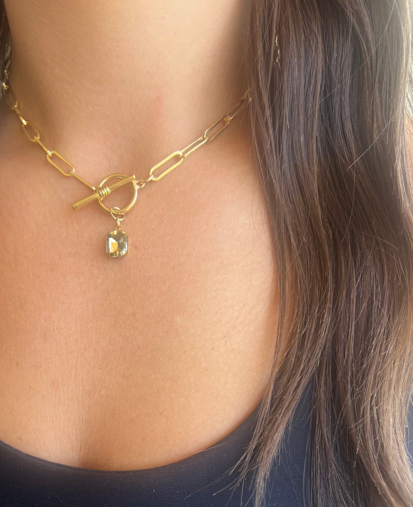 Sapphire Toggle Neckalce