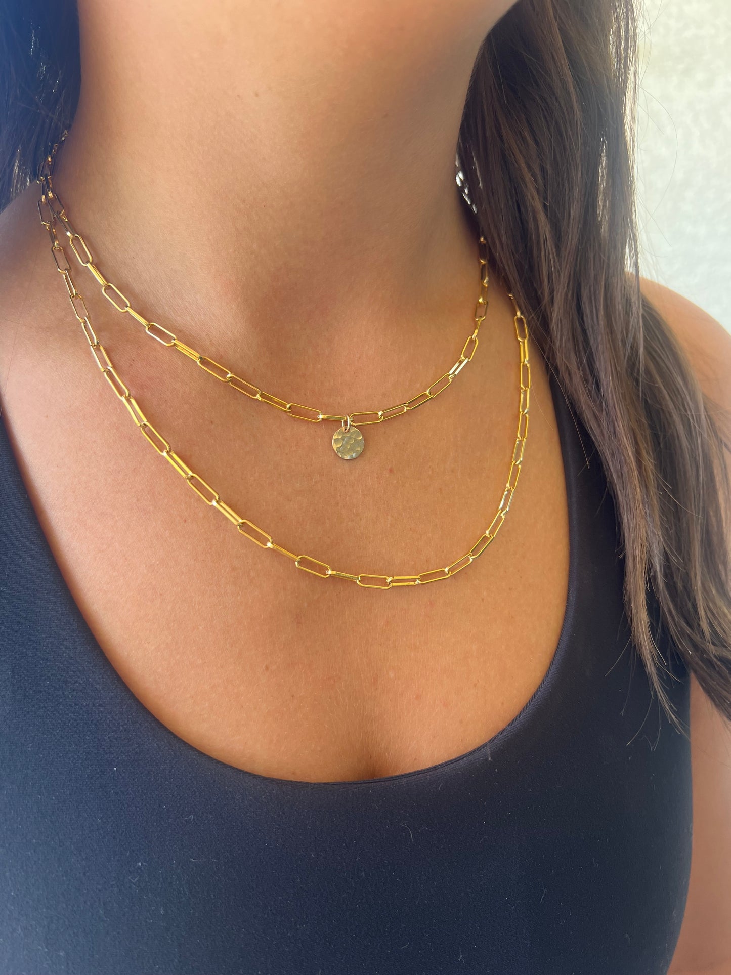 Hammered Pendant Necklace