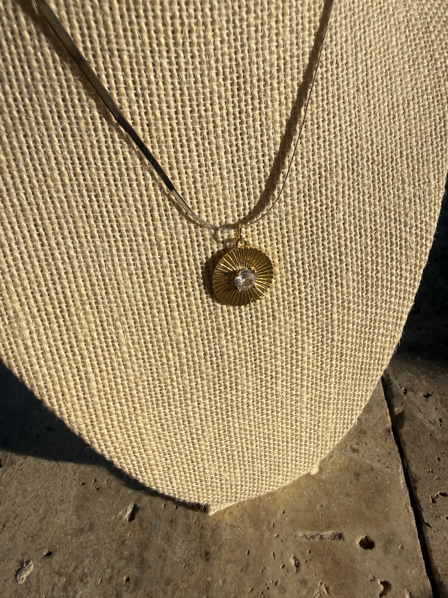 Sterling Disc Necklace