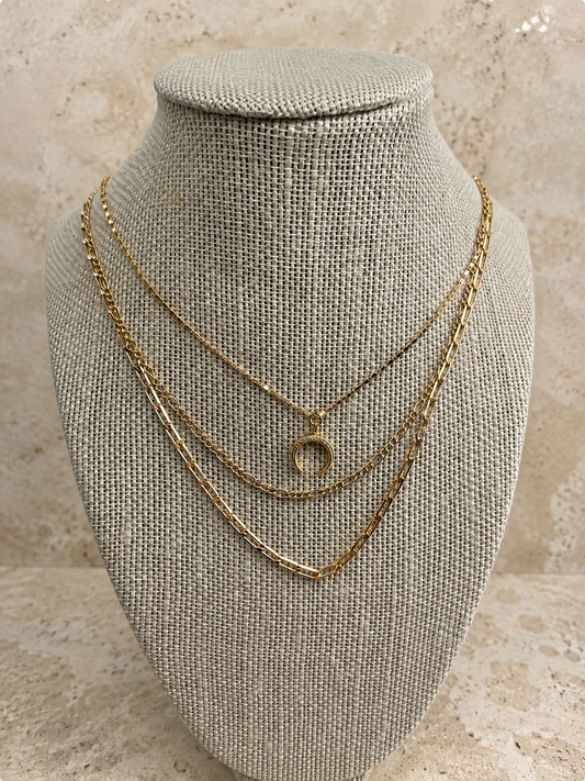 Crescent Necklaces Stack