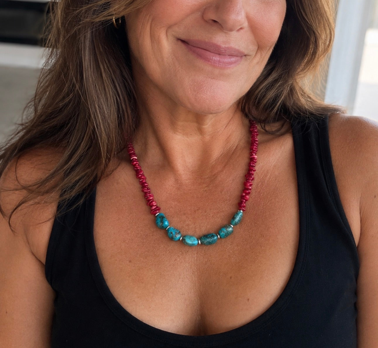 Turquoise Coral Necklace