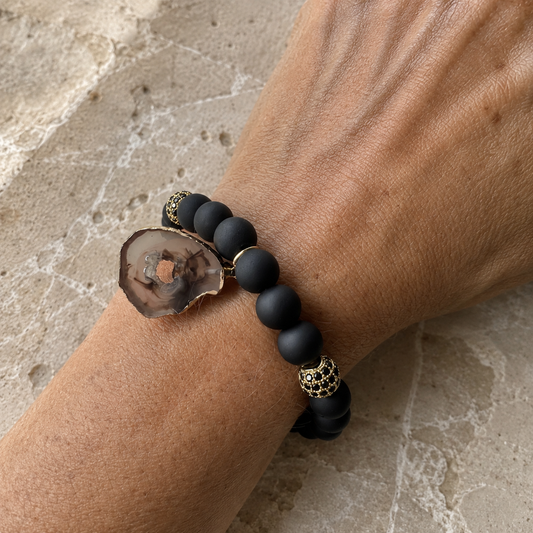 Black Matte Rock Bracelet