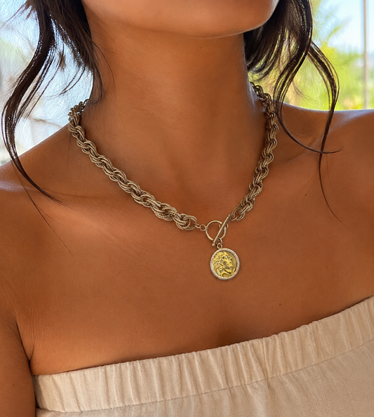 Silver Coin Necklace