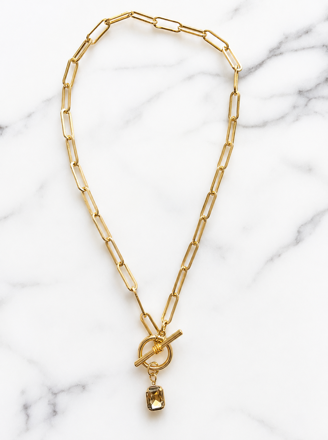 Citrine Chic Toggle Necklace