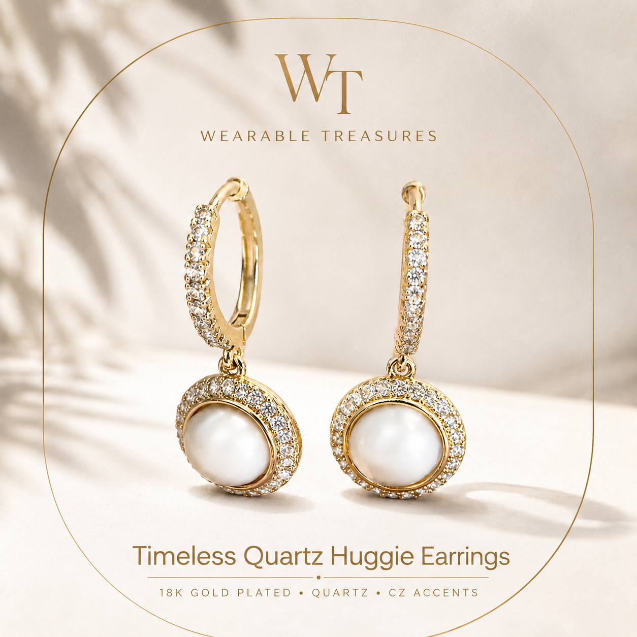 White Quartz Earrings
