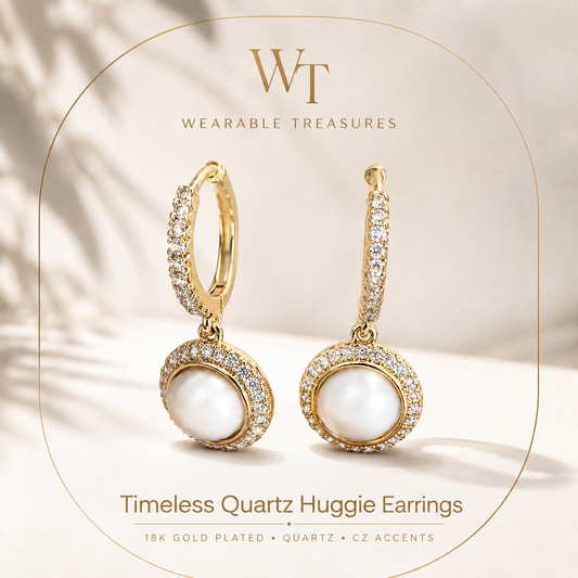 White Quartz Earrings