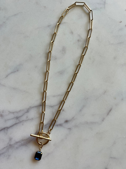 Sapphire Toggle Neckalce