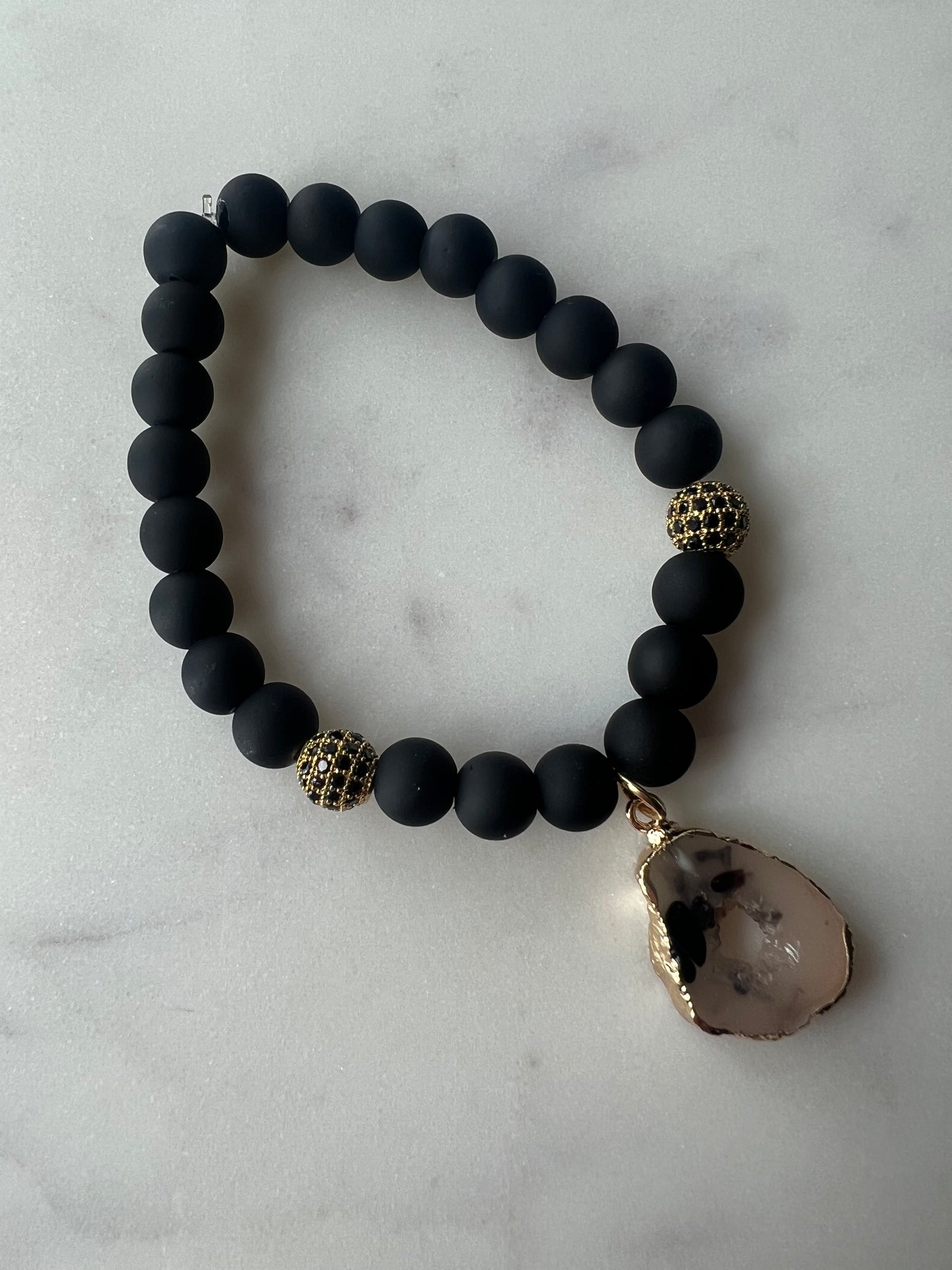 Black Matte Rock Bracelet