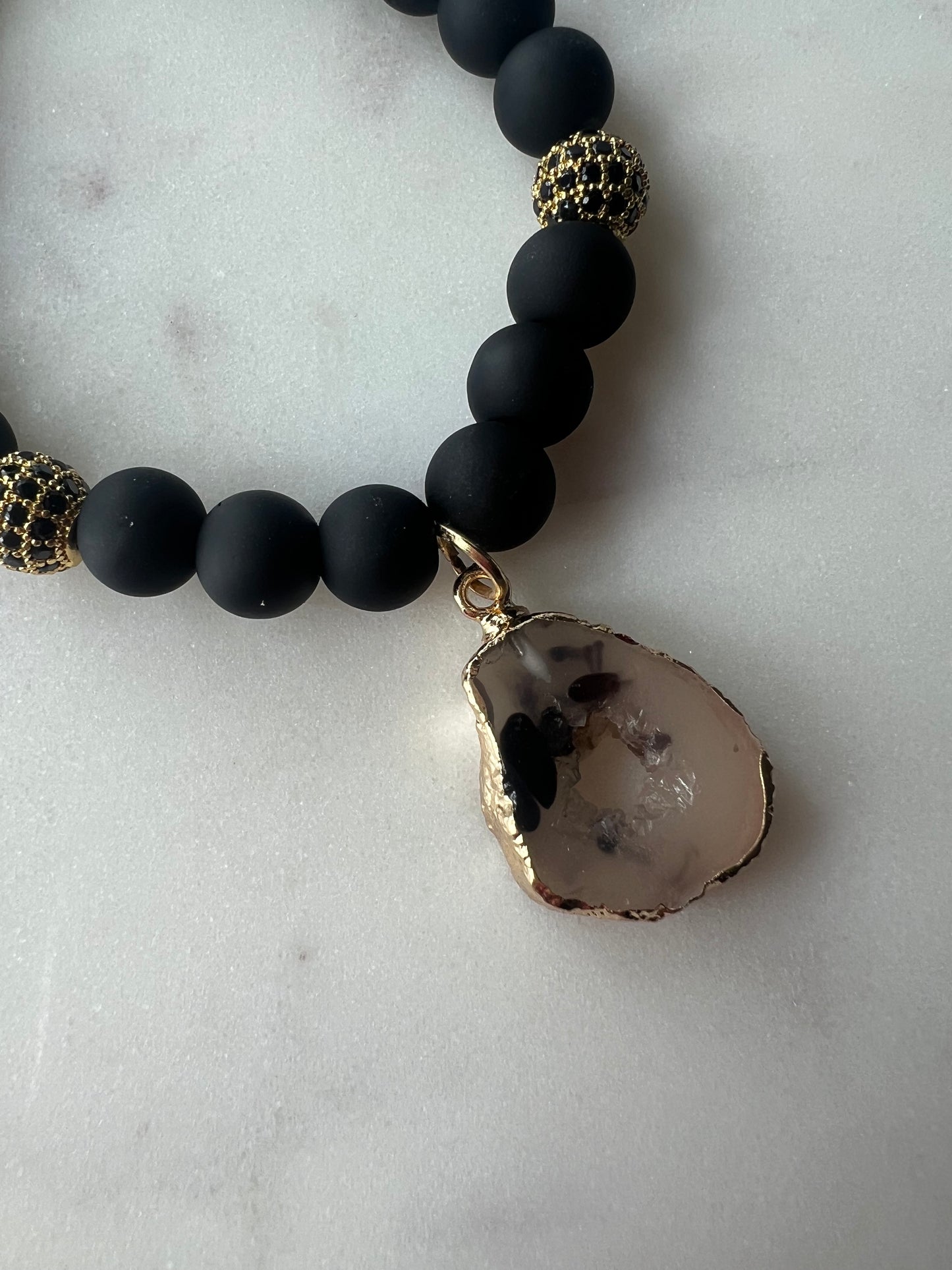 Black Matte Rock Bracelet