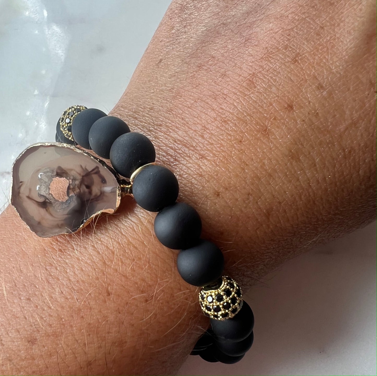 Black Matte Rock Bracelet