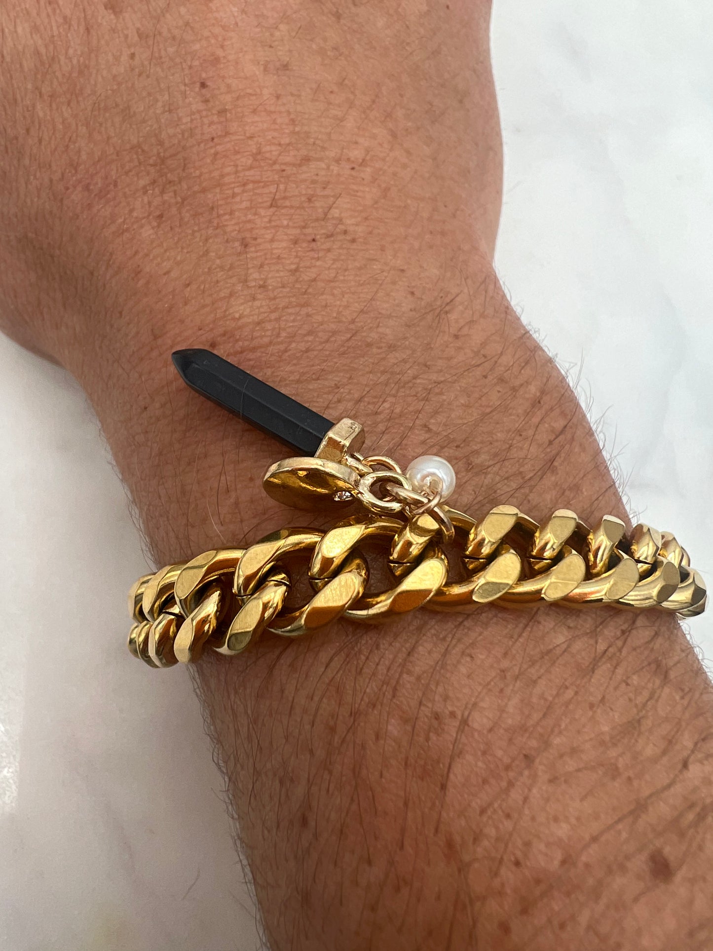 Onyx Charm Bracelet